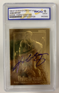 1996-97 EX-2000 Kobe Bryant Rookie Purple Signed Limited Edition Graded Card
