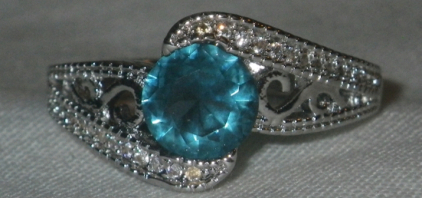 925 Setting with 1 ct London Blue Sapphire Size 6