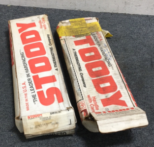 (2) Open But Nearly Full 10-lb Boxes Of Stoody Hardsurface Arc Welding Electrodes