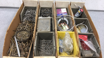 (4) Containers of Various Fasteners