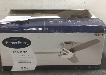 Harbor Breeze “ Sail Stream” 52” Ceiling Fan With Remote Control