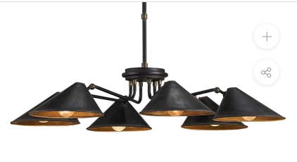 Currey & Company 34” 6-Light Chandelier