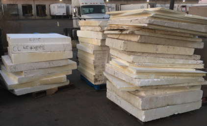 (3) Pallets Of Approx. 48” x 48” Square Foam Insulation Pieces