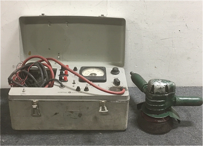 (1) General Electric Railway Speed Tester (1) 6” Pneumatic Grinder/Polisher