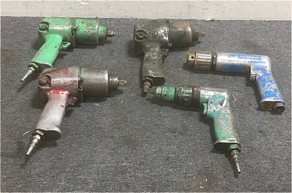 (3) Ingersoll Rand 1/2” Pneumatic Impact Wrenches (2) Ingersoll Rand Pneumatic Drills