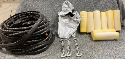 Hook Turnbuckles-Black Rope- Foam Tubes