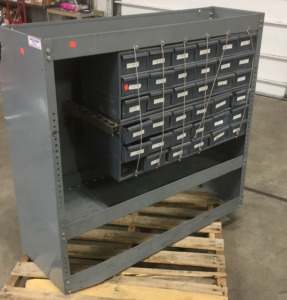 (1) Metal Hardware/Storage Work Truck Cabinet 48” x 44” x16”