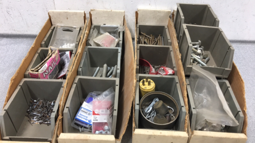 (4) Containers of Various Fasteners