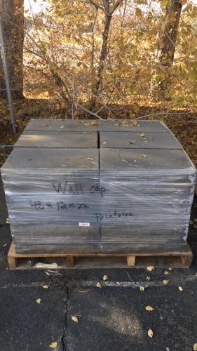 Pallet of (48) 12” x 22” Posaterra wall Cap Stones