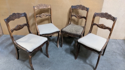 Vintage Wood Dining Chairs - Partially Refurbished