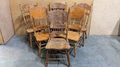 (6) Wood Dining Chairs