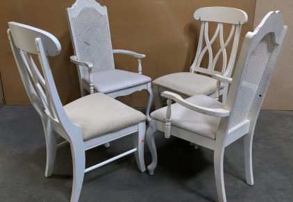 (2) Pairs White Chairs