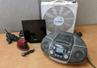 Portable Stereo, Automobile Fan, Terk Indoor Antenna, Electric Pencil Sharpener
