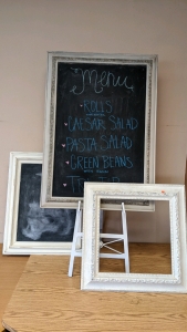 Message/Menu Chalkboards w/Easel & Additional Frame