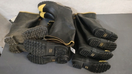 Box of LaCrosse Steel Toe Rubber Boots