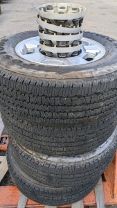 Firestone LT245/75R17 Tires w/Caps & Some Lug Nuts