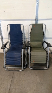 (2) Zero-G Folding Chairs