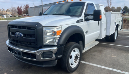 2012 Ford F-550 - 6.7 Powerstroke - 10 Cabinet Tool Bed - Great Condition!