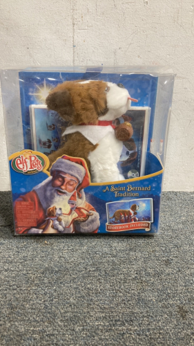 (1) Elf Pets Saint Bernard Toy and Storybook