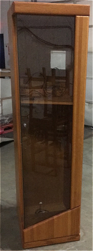 Tall Corner Curio Cabinet With Glass Door and Lights