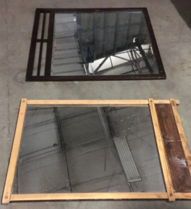 (2) Large Wood Framed Mirrors