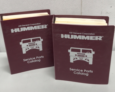 (2) AM General Corporation Hummer Service Parts Catalog