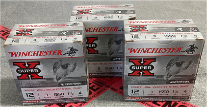 (2) Winchester 12gauge 3” 1550vel 1-1/8oz 4shot