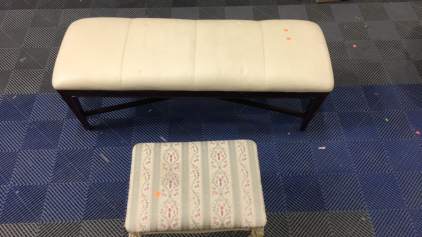 (2) Foot Stools, One is made by Thomasville