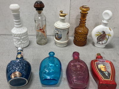 (9) Vintage Glass Decanters