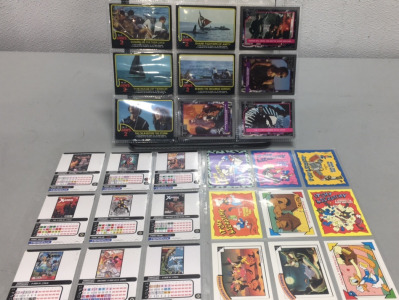 (9) X-Men, (5) Itchy & Scratchy, (5) Jaws, (4) Terminator 2, (4) Disney Collectable Cards