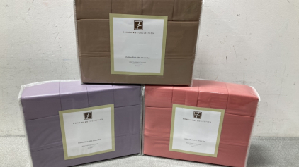 (3) Concierge Collection Queen Sheet Sets