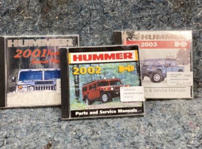 (3) Hummer H1 Parts and Service Manual Discs