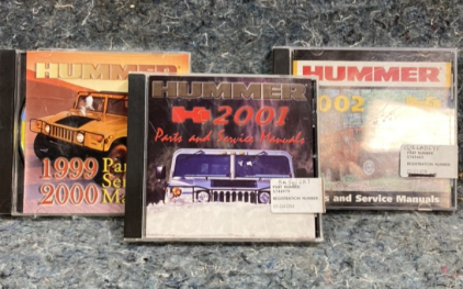 (3) Hummer H1 Parts and Service Manuals Discs