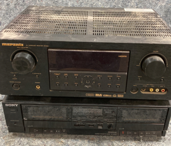 (1) Marantz AV Surround Reciever (1) Sony Stereo Cassette Deck