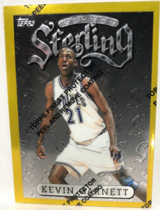 1996-97 Topps Finest Sterling Kevin Garnett Gold Rookie Card With Coating