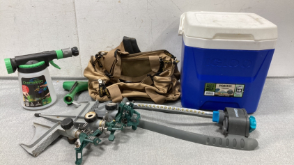 Sprinkler Attachments, Candela&rsquo;s Work Bag, Igloo Cooler 12qt