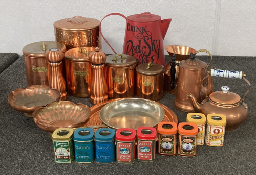Box Of Copper Kitchenware