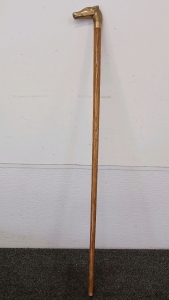 3 ft. H Elegant Cane/Walking Stick with Brass Horse Head