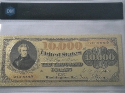 24k Marked $10,000 Banknote -