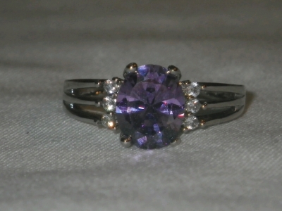 925 Setting with Amethyst Stone Size 8.5