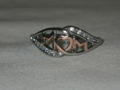 Rose Gold Toned Mom Ring Size 6