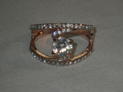 Rose Gold Tone Engagement Ring Size 10