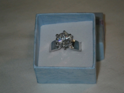 925 Engagement Ring with 3ct Stone Size 8