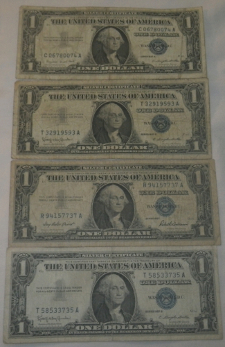 (4) Silver Certificates 1957