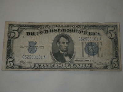 1934A 5-Dollar Silver Certificate