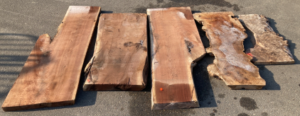 (5) Wood Slabs