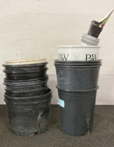 Assortment of Plastic Planter Pots