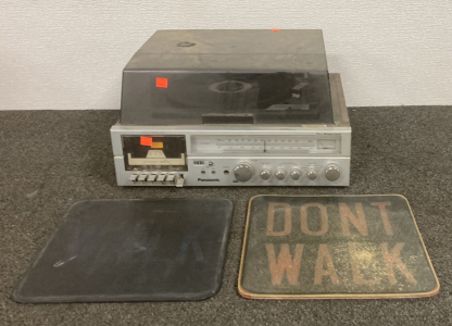 Panasonic Record Player with Tape Deck, Walk and Do Not Walk Signs