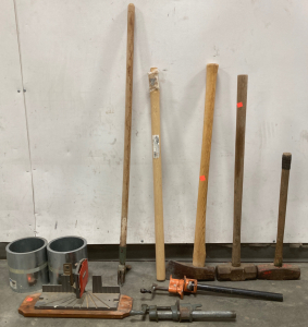 (2)Rolls of Galvanized Metal, (3)Sledgehammers, And More