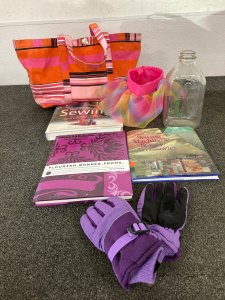 Books, Bag, Gloves Size Small
